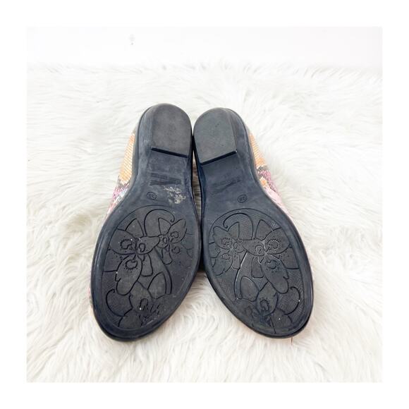 Dansko Olivia 38 8 Pink Women's Embossed Snakeskin Slip On Leather Ballet Flats - Picture 11 of 14